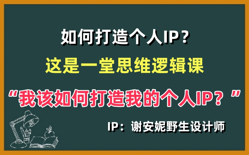 谢安妮：如何打造个人IP？这是一堂思维逻辑课“我该如何打造我的个人IP？”-野草计划